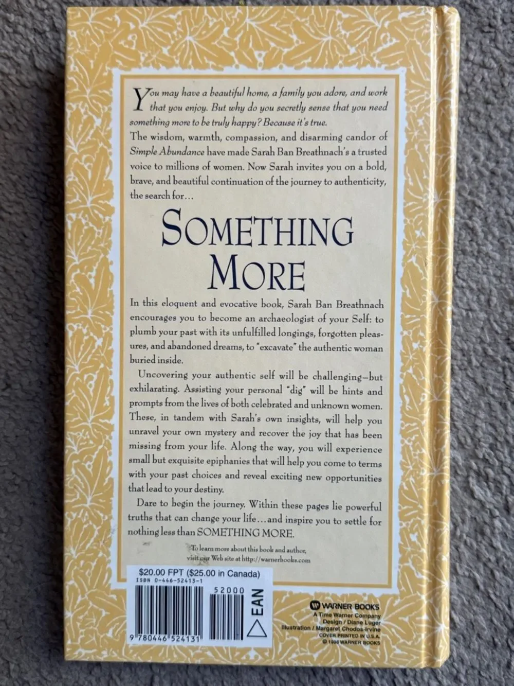 “Something More: Excavating Your Authentic Self”- by Sarah Ban Breathnach